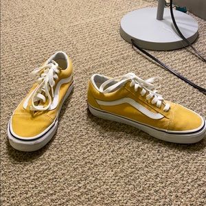 Vans Yellow and White Women's Sneakers